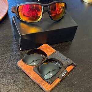 Oakley Black si shock tube  Sunglasses with Fiery Red Lenses